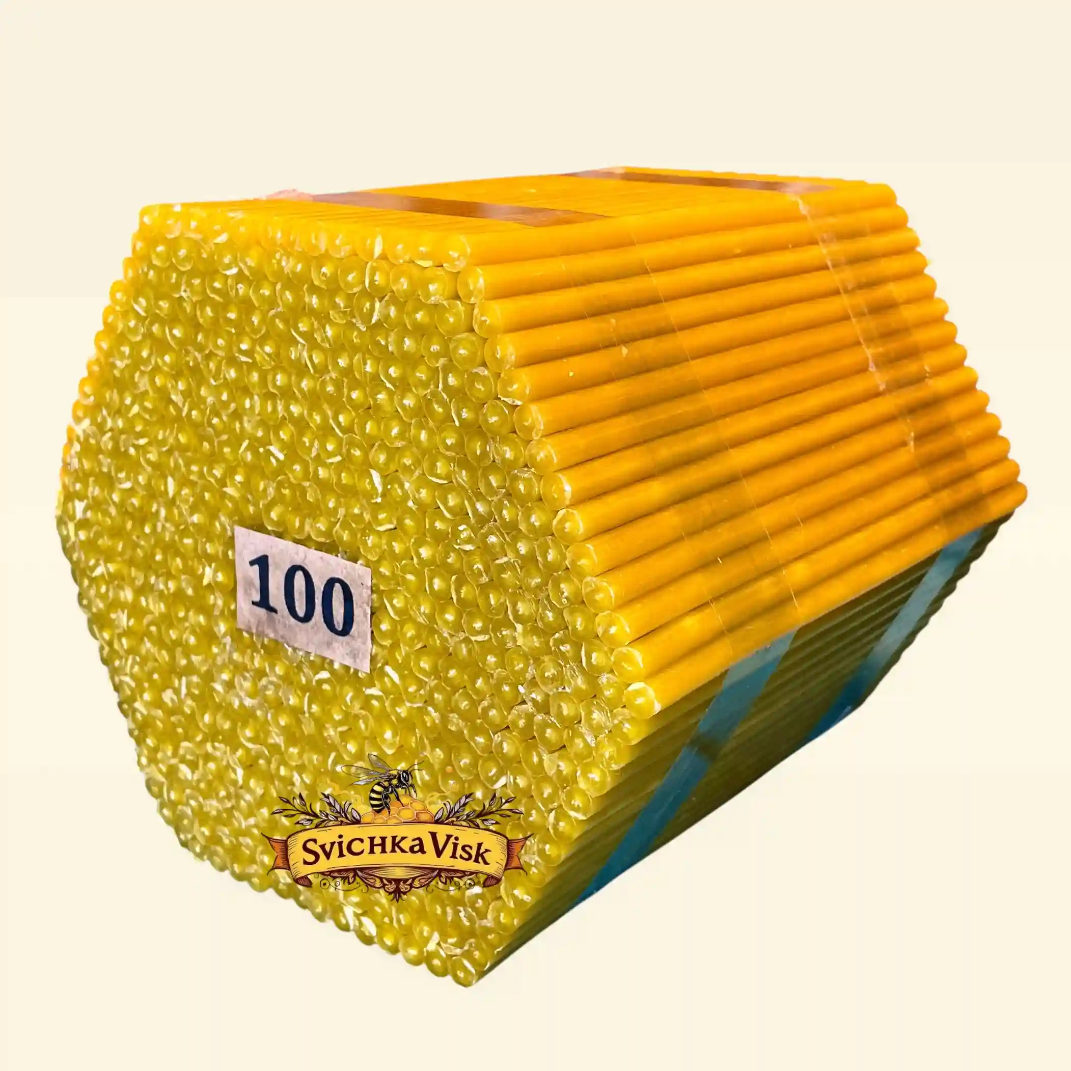 Церковні свічки №100 (500 шт) — воскові, 20 см, з медовим ароматом та чистим горінням - Зображення 3