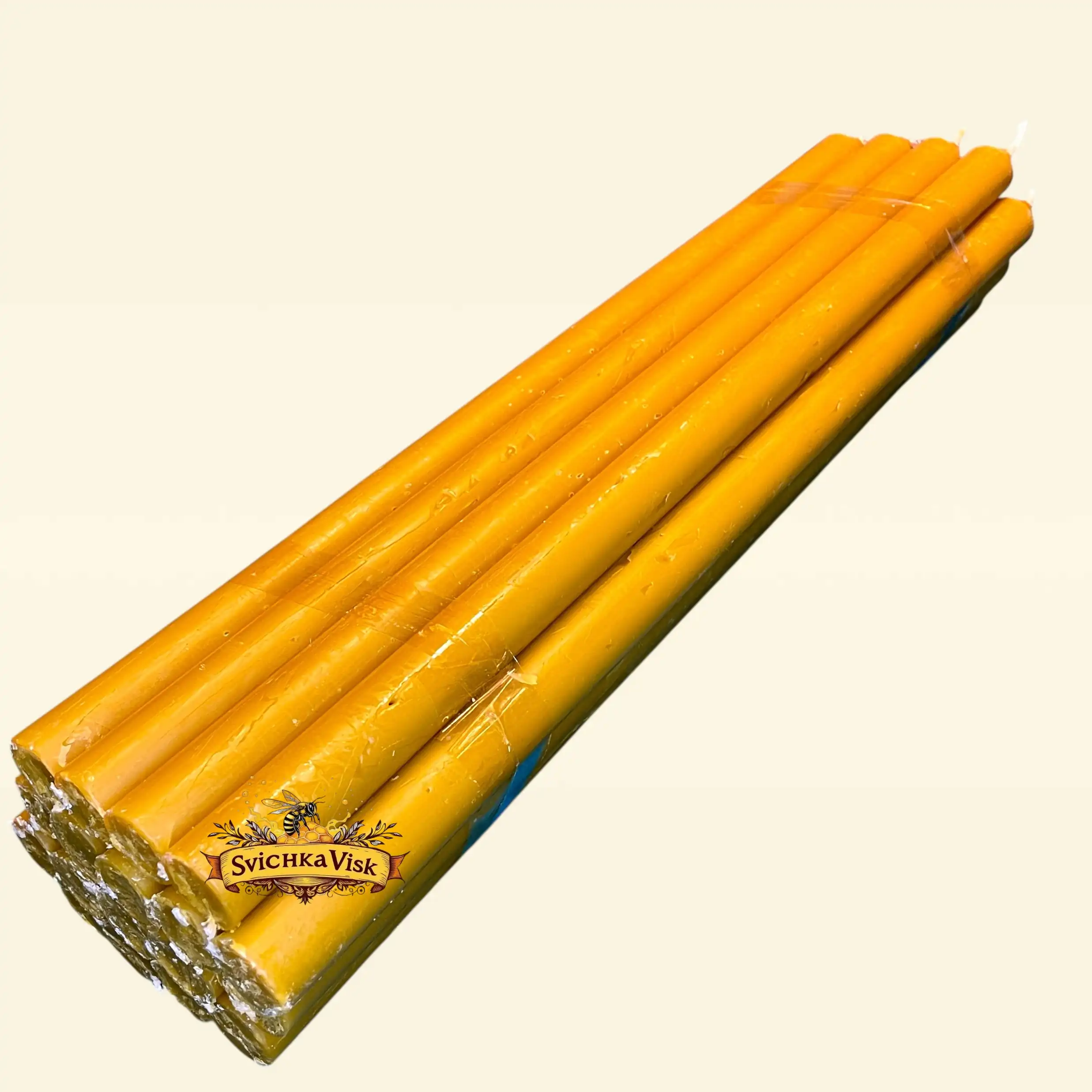 Церковні свічки №4 Стрітенські (18 шт) — воскові, 39 см, товщина 2 см, час горіння 16 годин - Зображення 3
