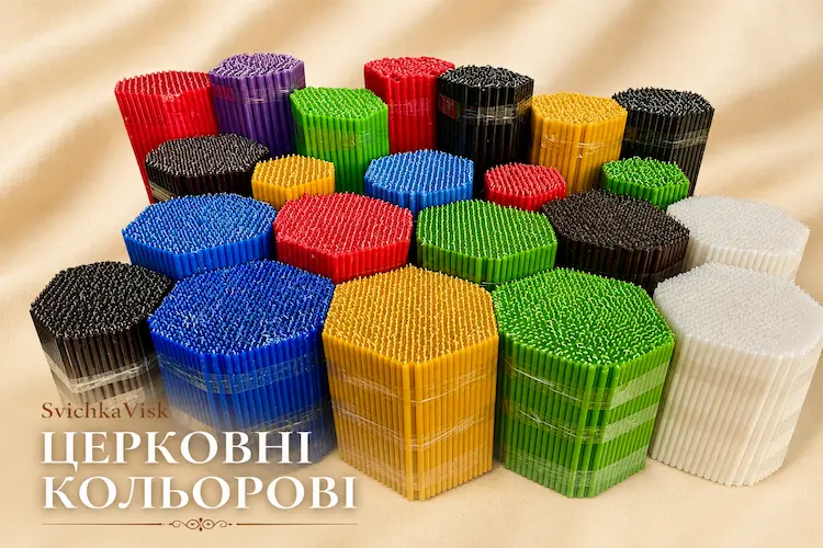 Кольорові воскові свічки