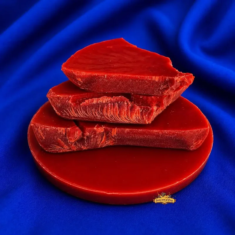 Червоний віск із натурального бджолиного воску – чистий продукт пасіки - 1 кг